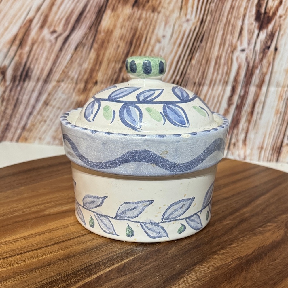 Hand-Painted Ceramic Jar with Lid